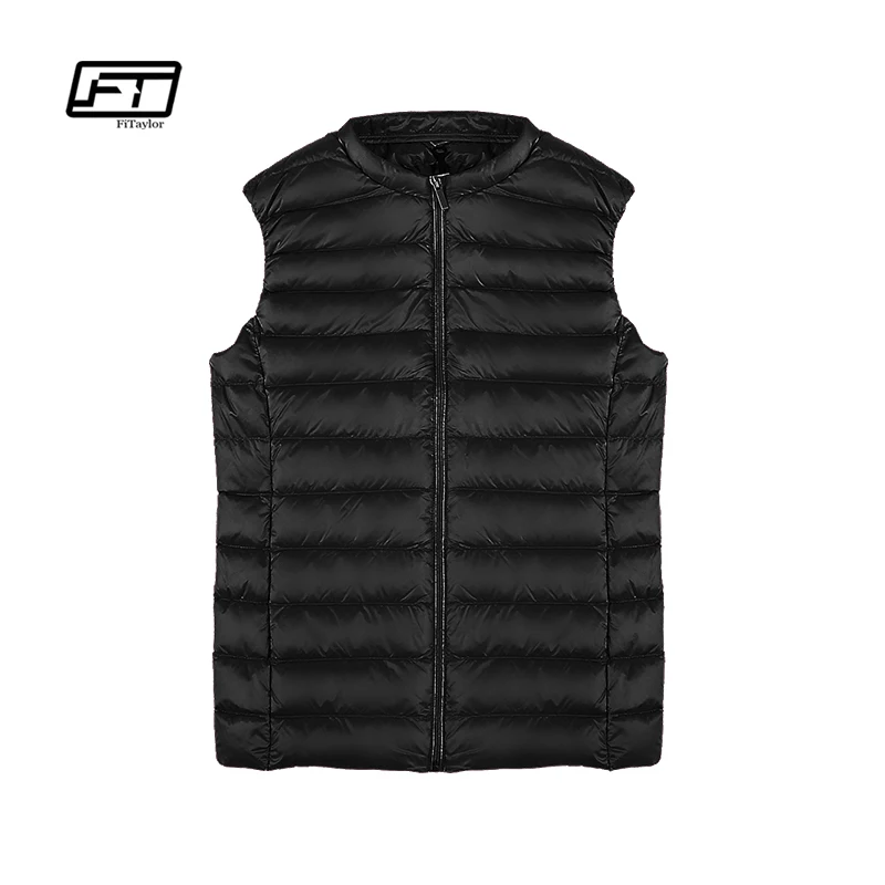 Fitaylor осенний женский жилет на 90% белом утином пуху ультра-светильник тонкий