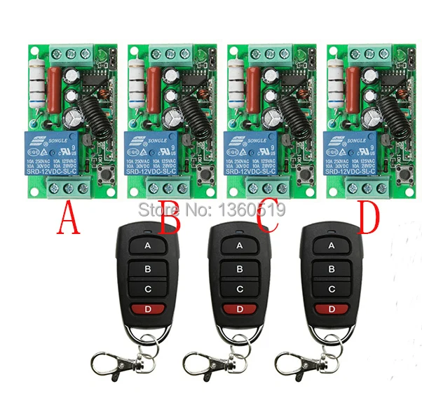 AC220V 1CH 10A беспроводной переключатель системы дистанционного управления teleswitch 3X