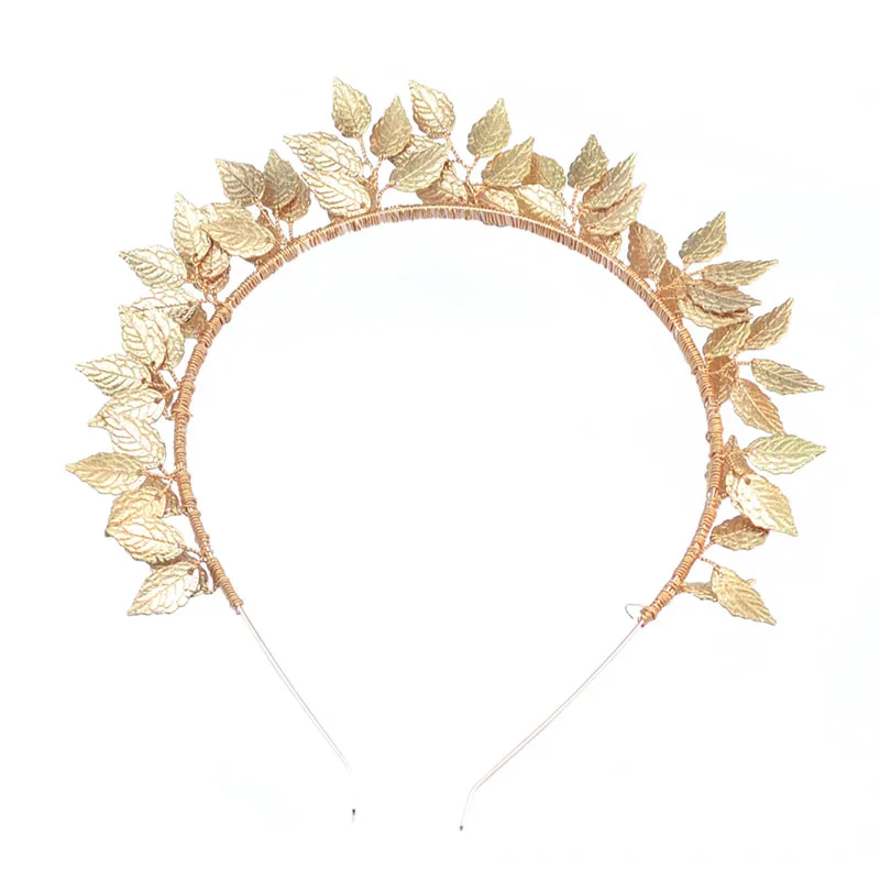 

Baroque Leaf Hair Hairbands Gold Metal Leaf Greek Hair Band Tiara Bridal Wedding Hair Accessories For Women Headpiece