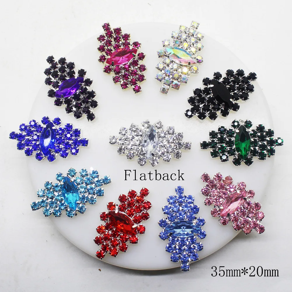5 Шт./лот 35*20 мм стразы кнопка Акриловые папку diy девушки аксессуары для волос цвет