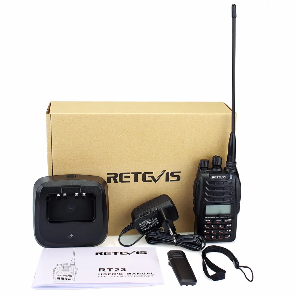 Retevis RT23 двойное получение рация двойной PTT 5 Вт 128CH VHF UHF двухдиапазонный 1750 Гц DTMF Сканирование FM радио кросс-полосный ретранслятор Func