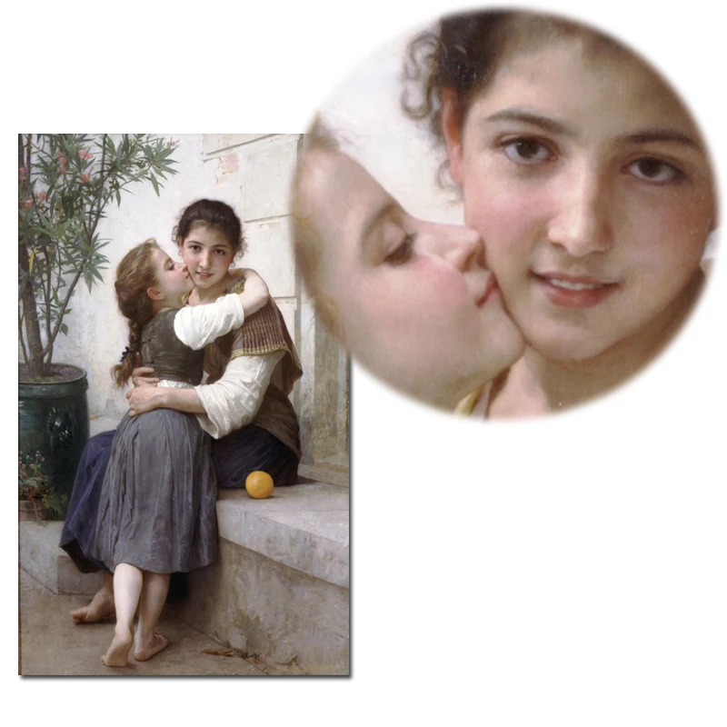 Французский эстетический художник William Adolphe Bouguereau маленький постер с принтом на