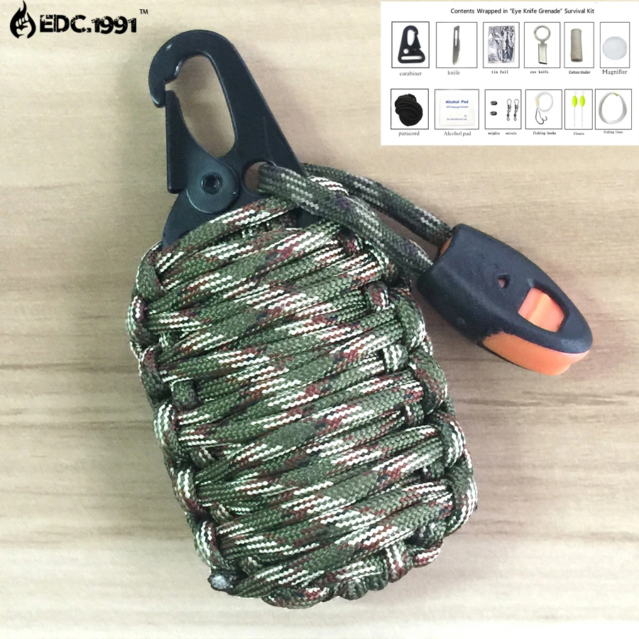EDC GEAR 550 Paracord аварийный набор карманный нож рыболовные инструменты Открытый