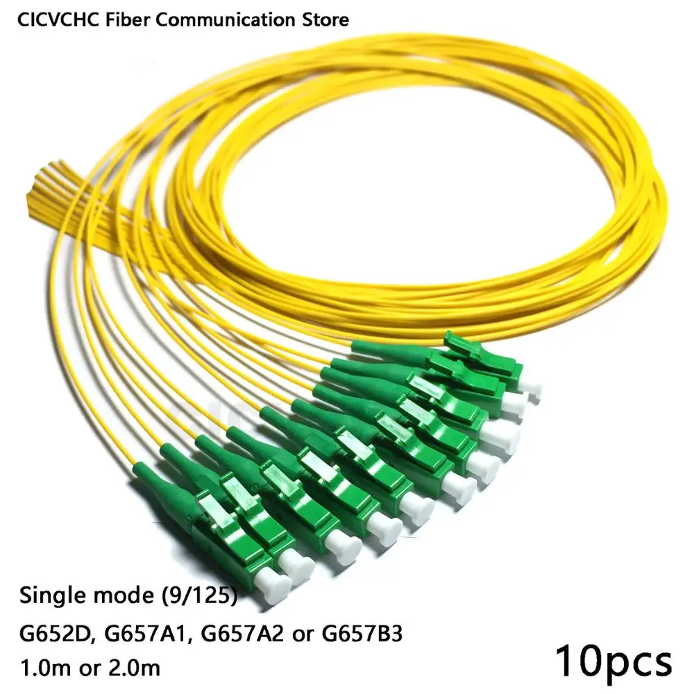 10 шт LC/APC SM(9/125) G652D G657A1 Φ или 2 м/отрезок оптического волокна|fiber pigtail|fiber optic pigtailpigtail