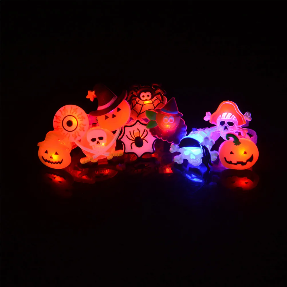 1 шт. Хэллоуин Детские забавные игрушки подарки LED мигающий свет светящийся палец