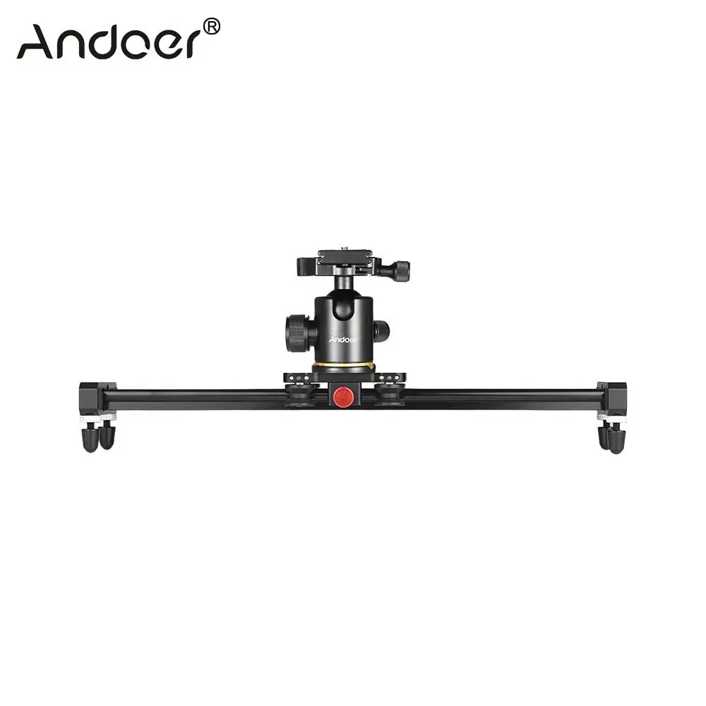 

Andoer 40cm/15.7inch Camera Video Slider Track Rail Stabilizer with Ball Head Quick Release Plate for Canon Nikon Sony DSLR