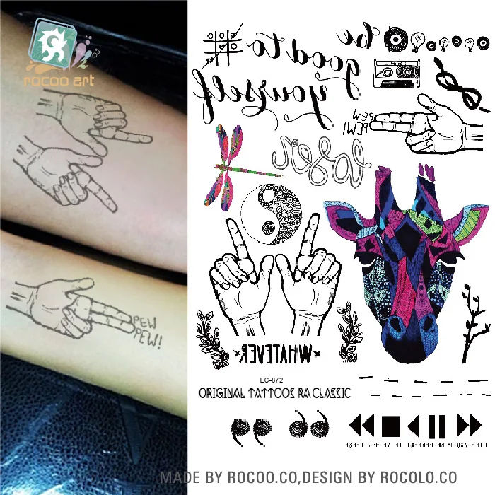 

Rocooart LC872 Body Art Tatuagem Big Temporary Tattoo Sticker For Women Fake Tattoo Taty Glitter Tatouage Flash Tatoo Sticker