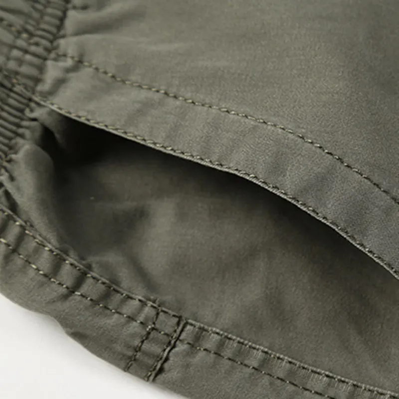 Брюки FAISIENS мужские повседневные с эластичной талией на молнии карманами серого