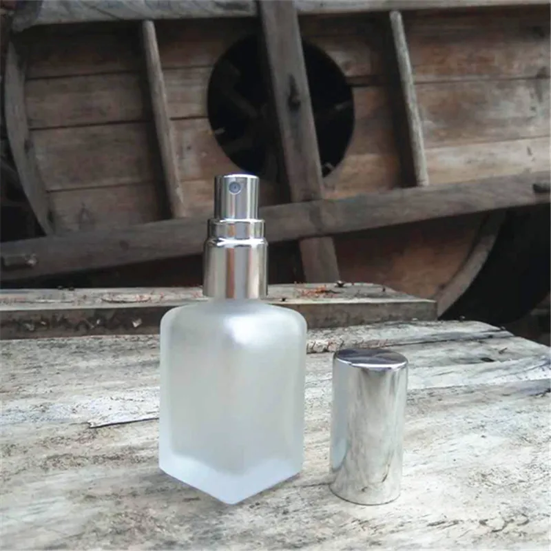 20Pcs/lot Square Design Frosted Glass Perfume Bottle Small Aromatherapy Spray Makeup Container 10ml | Красота и здоровье