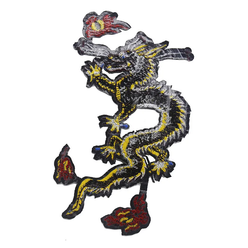 1 пара вышитых наклеек с аппликацией в виде дракона украшение из кружевной ткани