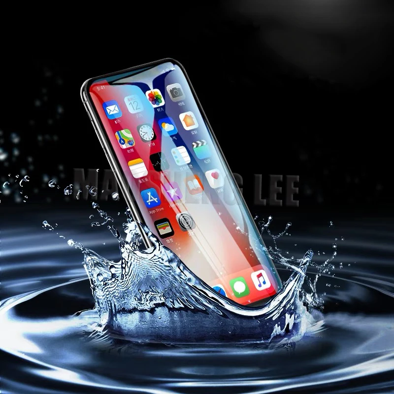 Закаленное стекло 9D для iPhone X XS MAX XR защитная пленка экрана с полным покрытием 2