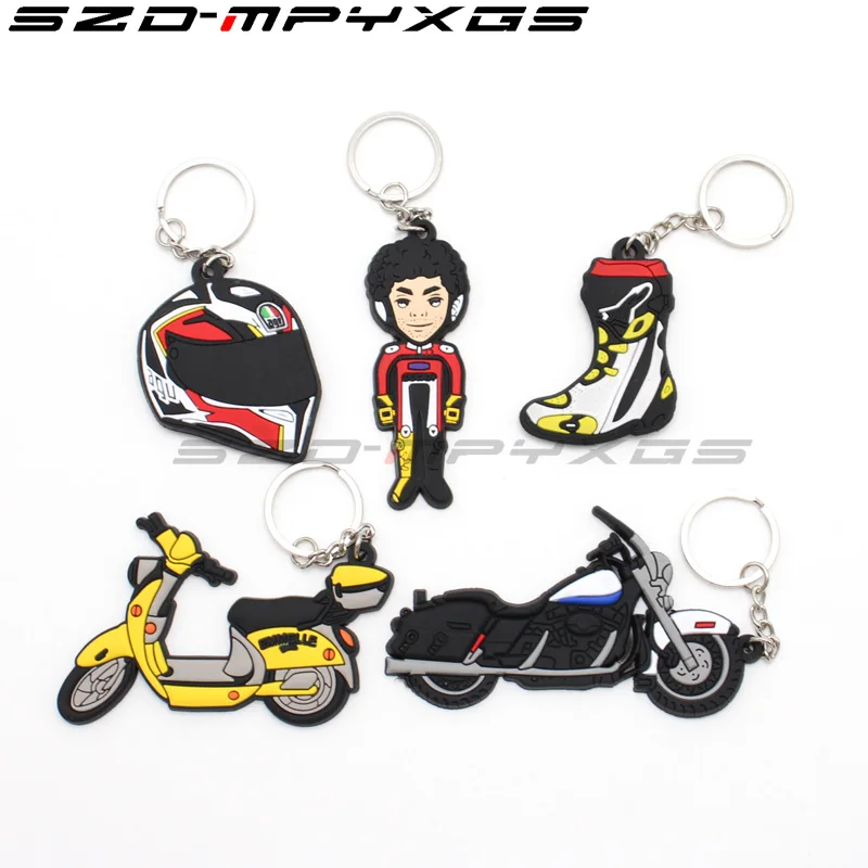 Мотоциклетный шлем Модель брелок цепь резиновый для ключей гонок Honda Yamaha