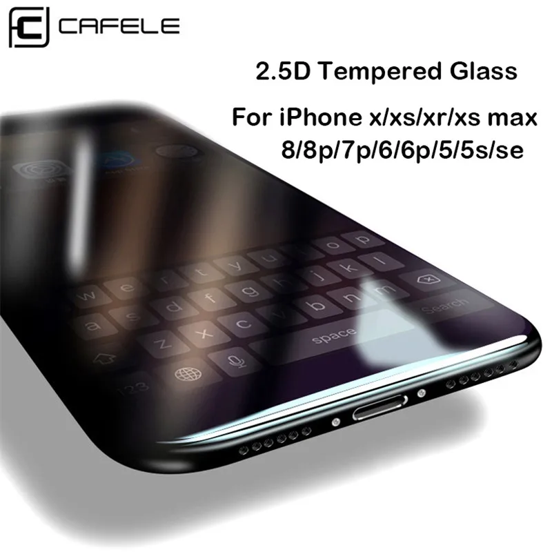 Cafele закаленное стекло для iPhone X XR XS Max 8 7 6 6s HD прозрачная защитная пленка экрана Xr xs