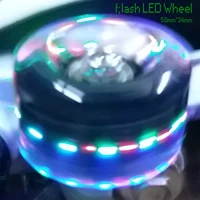 Роликовые коньки с высоким отскоком уретановые колеса Flash светодиодные колёса черный(набор из 8 - Цвет: Черный