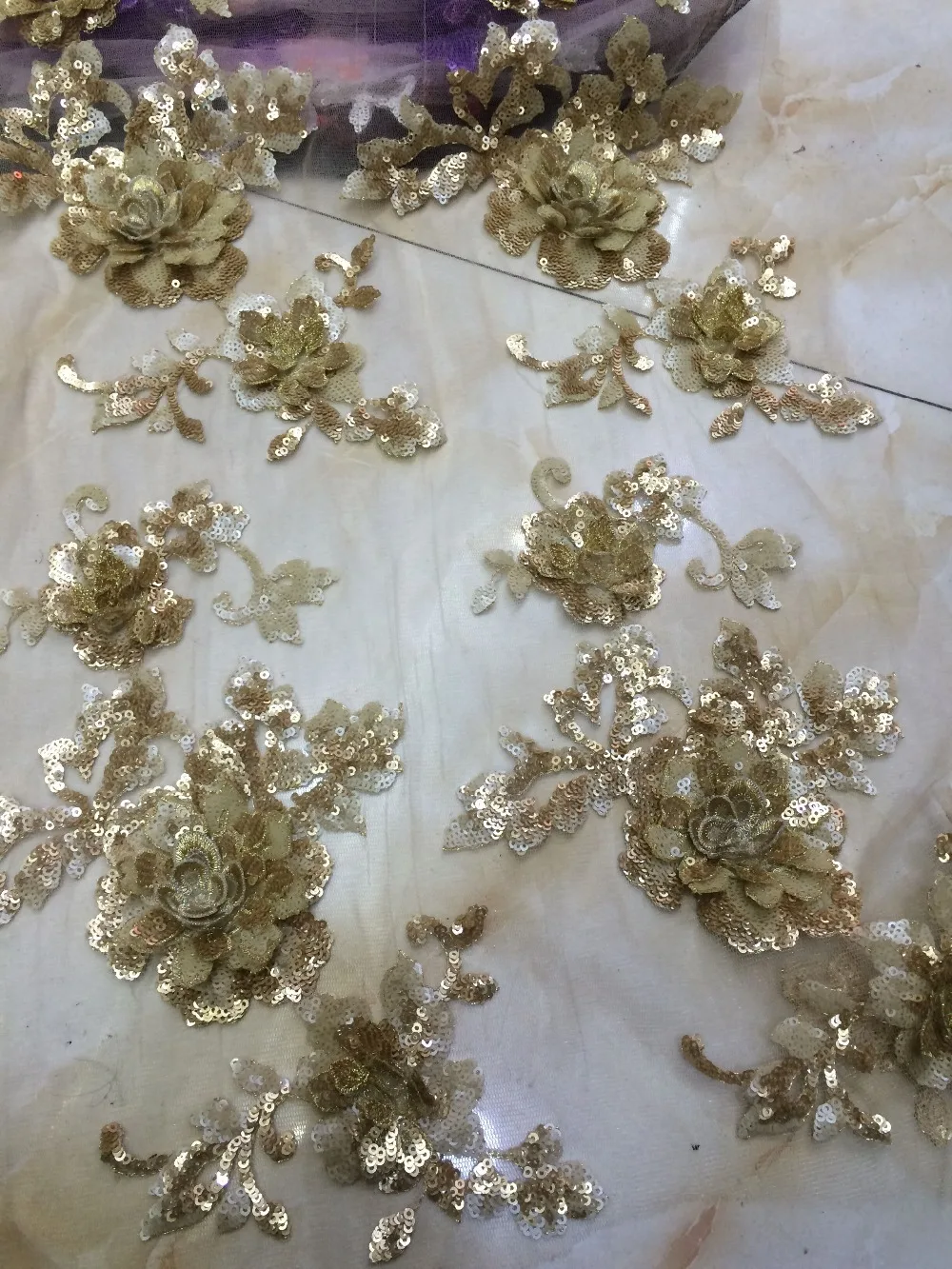 3d цветок в нигерийском стиле кружевная ткань с блестками африканская