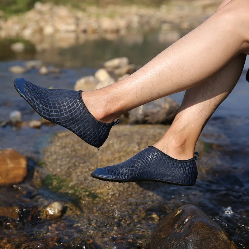 Мужская водонепроницаемая обувь кожи быстрый сухой босиком Аква носки для