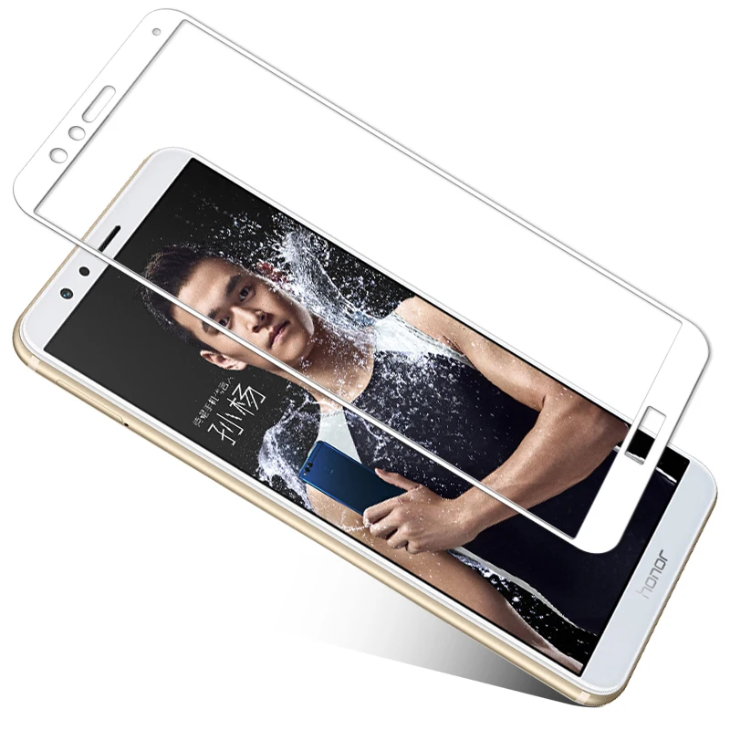 Закаленное стекло для huawei Honor 7X полное покрытие протектор экрана смартфона 7 X