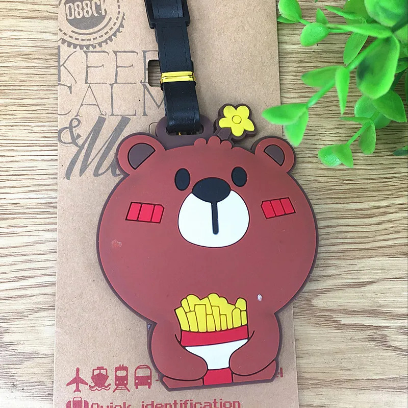 Дорожная бирка wonder woman bear little rabbit animal бирки силикагель чемодан ID Addres держатель для