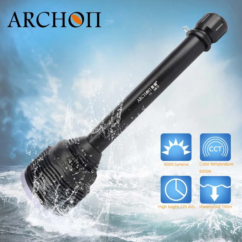 ARCHON D45 II фонарик для дайвинга 6000LM 6 ** L2 светодиодные подводные огни