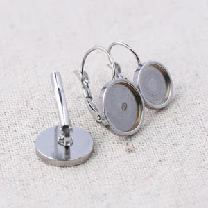 5 пар, круглые серьги-Кабошоны 10 мм, 12 мм