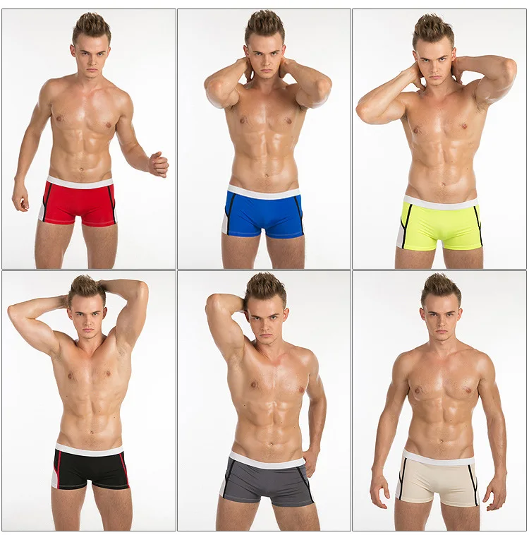 Мужчин slim fit нижнее белье U выпуклый дизайн сексуальные шелковистой нейлон низкой