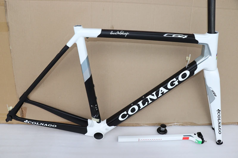 Новейшая рама Colnago C64 карбоновая рама для шоссейного велосипеда Рама для гоночного велосипеда белый черный цвет
