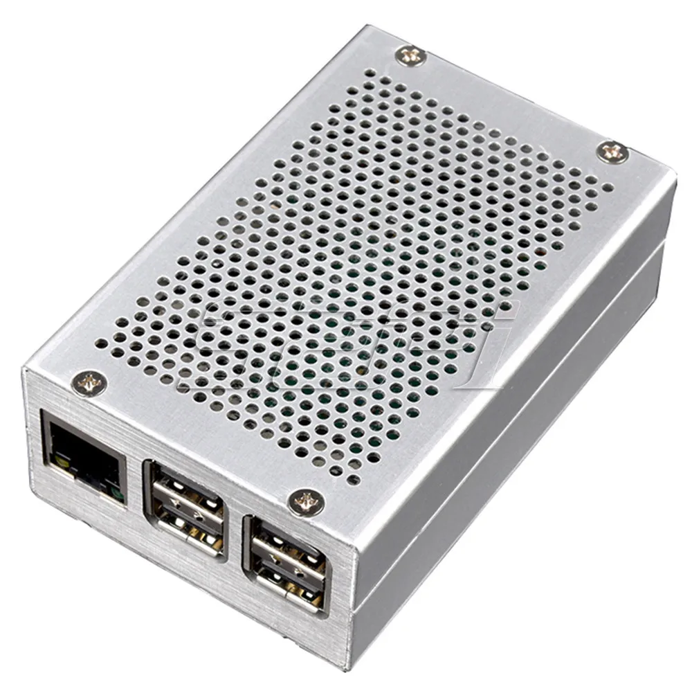 52Pi Новинка! Алюминиевый сплав серебряный корпус Корпус для Raspberry Pi 3/2 Модель B/B +