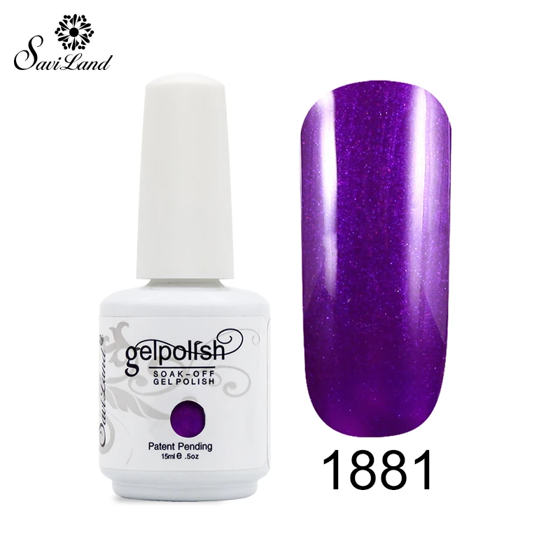 1881 Saviland 1 шт. УФ-гель для ногтей 15 мл Блестящий горячий лак 58 цветов на выбор Гель-лак для нейл-арта - Цвет: 1881