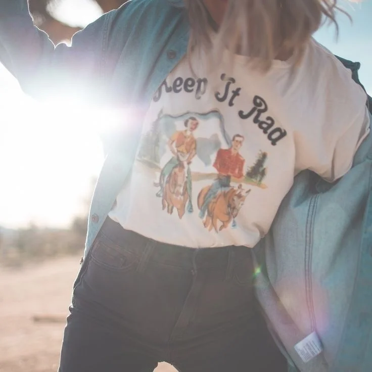 Белая женская футболка Fashionshow-JF в стиле Харадзюку с забавным принтом Keep It Rad лето