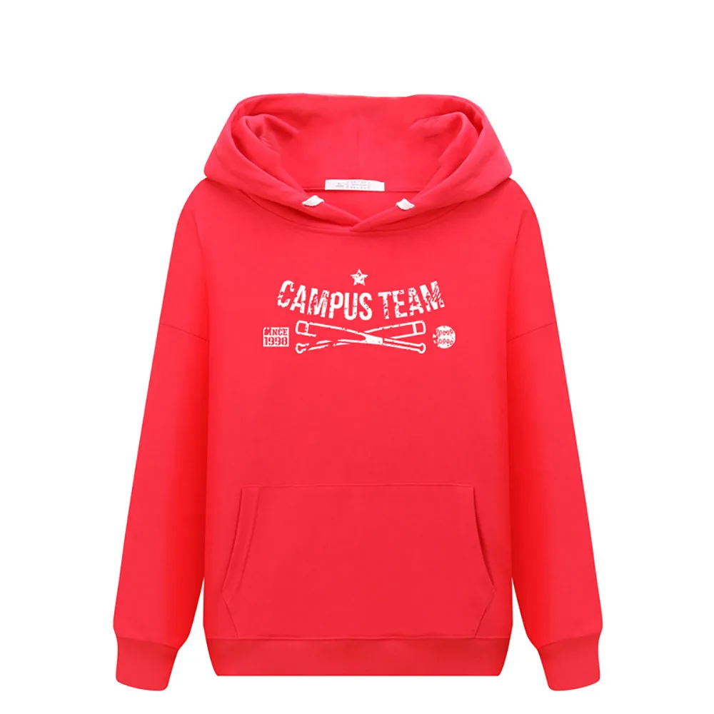 Женский свитер с капюшоном весенне осенний Модный повседневный Однотонный