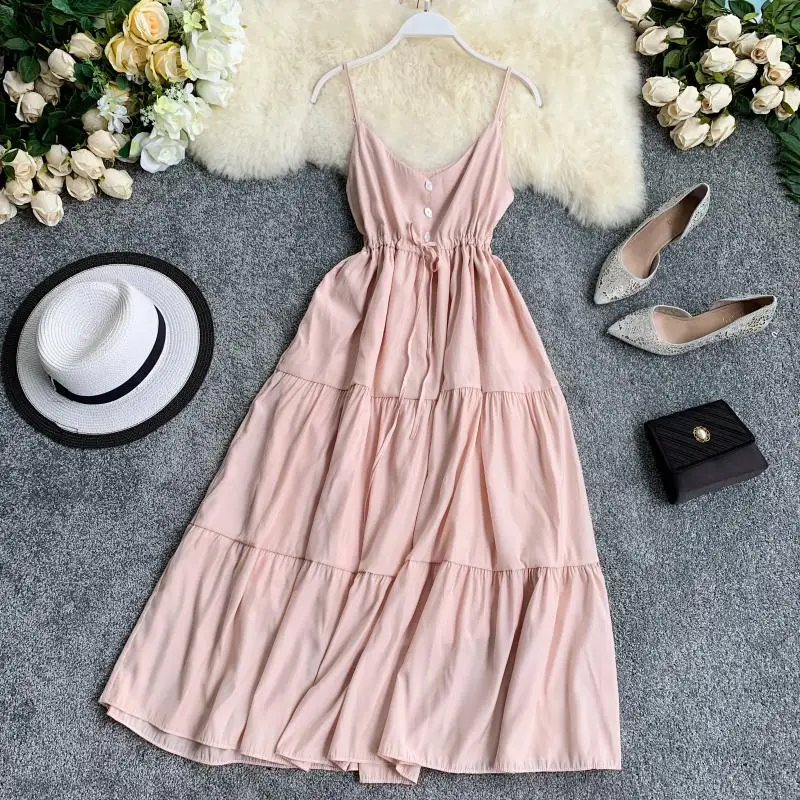 2019 новые модные женские платья сплошной цвет темперамент v образный вырез