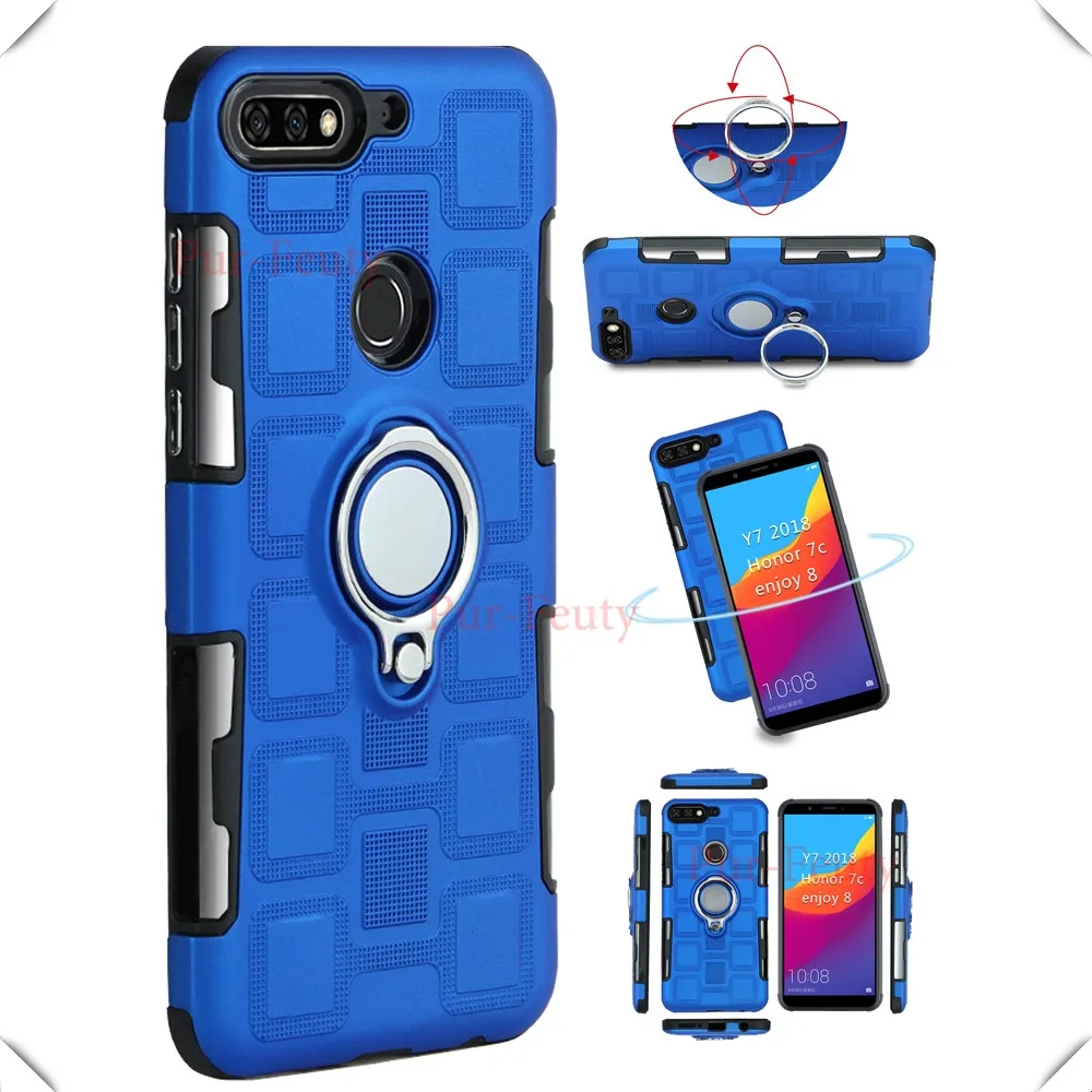 Для Huawei Y9 FLA LX1 LX5 LX3 ударопрочный защитный чехол с подставкой из ТПУ для Huawei Honor 7A 7C 7S 10 Play Y5 Y6 Y7 Y9 чехлы