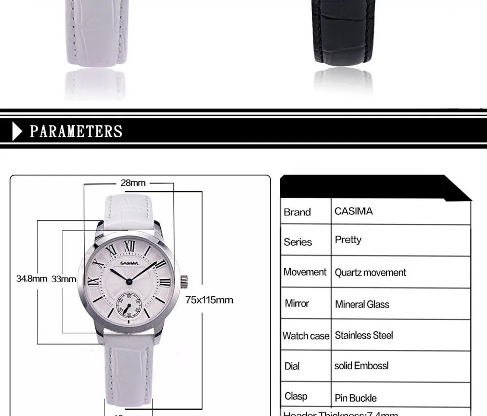 Reloj Mujer женский модный кожаный ремень кварцевые часы в деловом и повседневном стиле бренд CASIMA водонепроницаемые часы Relogio Feminino