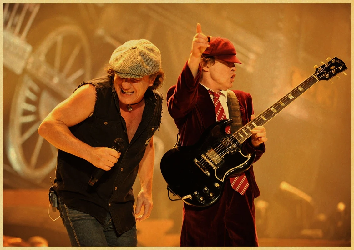 A016 Австралийский рок-группа AC/DC ретро постер ВИНТАЖНЫЙ ПЛАКАТ настенный Декор для дома Бар Кафе высокое качество печать рисунок - Цвет: A016