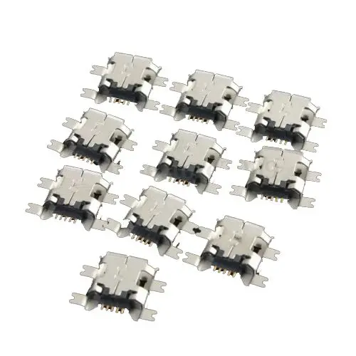 10 шт. Micro USB Type B гнездовой 5Pin разъем 4 ножки SMT SMD для пайки|Соединители| |