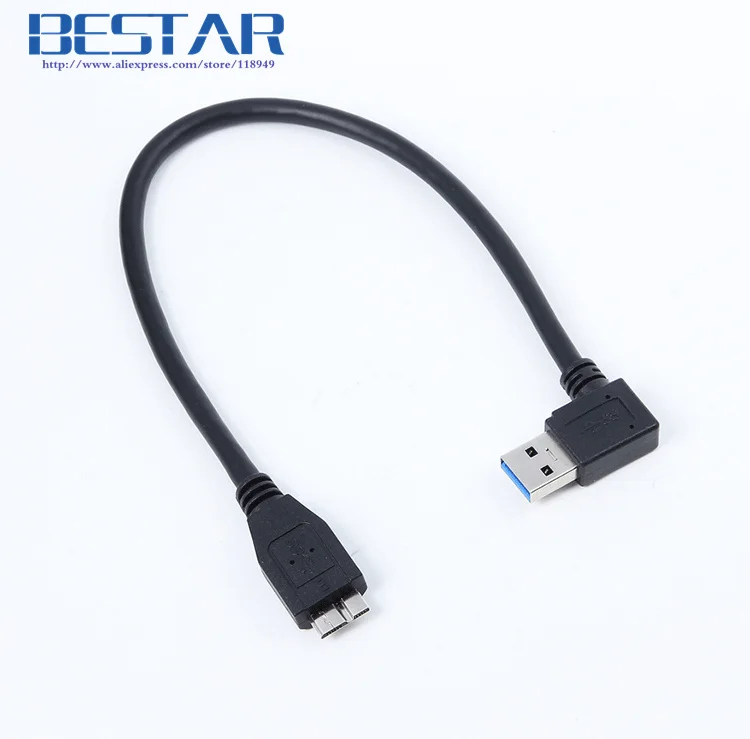 10 см 30 USB 3 0 Прямоугольный A штекер к Micro B Pin короткий адаптер AM/ MicroB кабель для