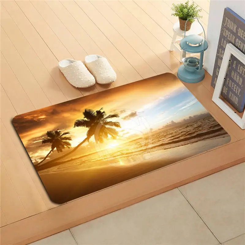 W620 #33 Пользовательские Красивый закат в ночь Коврик Домашнего Декора Двери