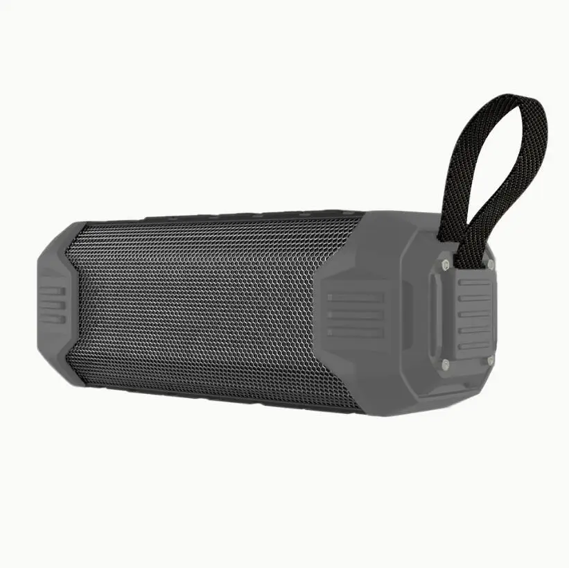 Серый NewRixing Мини Bluetooth динамик Портативный беспроводной стерео звуковая система 3D музыка объемный динамик Поддержка Bluetooth, TF AUX USB - Цвет: Серый