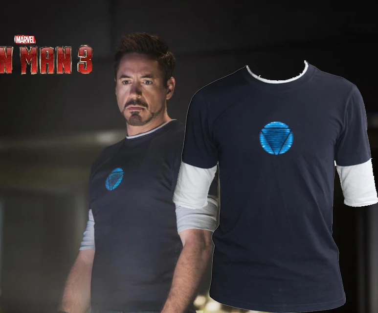 Tony Stark Ironman Movie Shirt Tee Size 