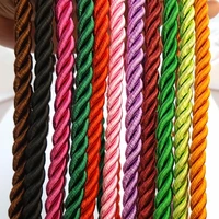 317685 meters 8mm satin polyester cords three strands of rope silk thread rope diy jewelry findings accessories wholesale