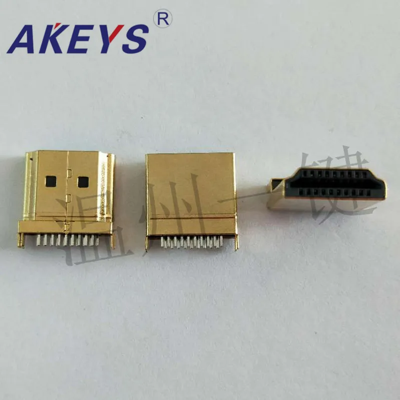 Плата зажим для головки типа А HDMI 10 шт. разъем 1 6 из железа Золота 2 ряда контактов