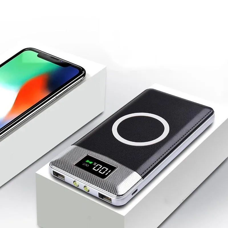 Беспроводное зарядное устройство Vogek 8000 мАч QI внешний аккумулятор для iPhone Samsung с