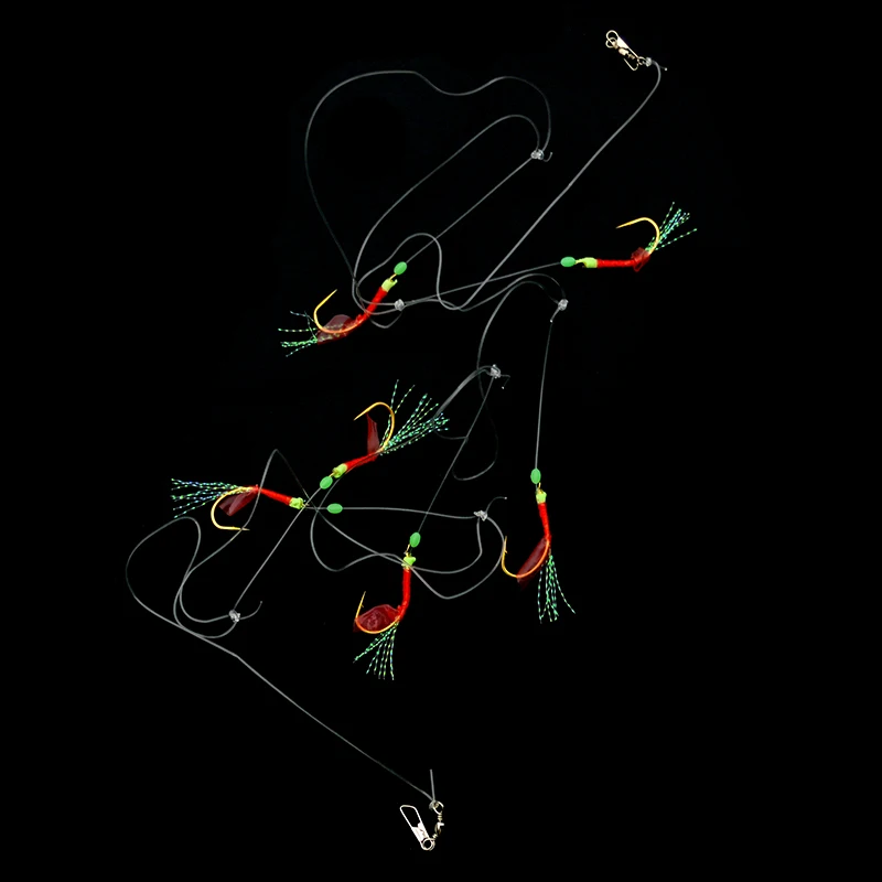 Рыболовная установка из кожи рыбы Sabiki 1 шт. мигалка сельдь джиг Сабики рыболовные
