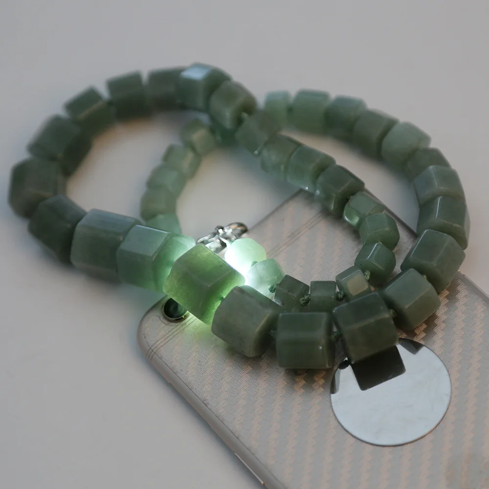 Yumten Aventurine Нефритовое ожерелье для женщин винтажный натуральный камень алмаз