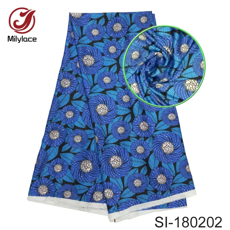 

Colorful Printed satin fabric polyester satin 5 yards per lot for Clothing material 6 design avaialable SI-180205