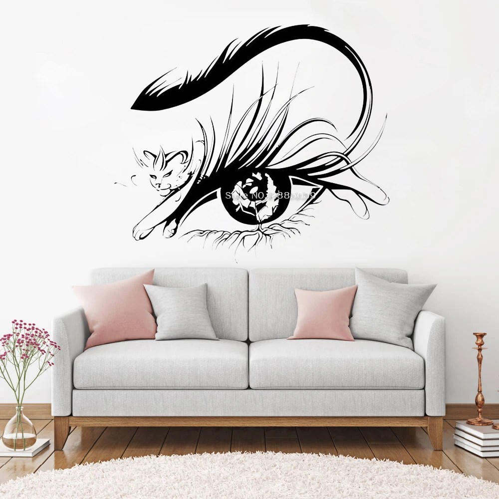 Абстрактные ресницы нового дизайна наклейки на стену искусство глаз магазин