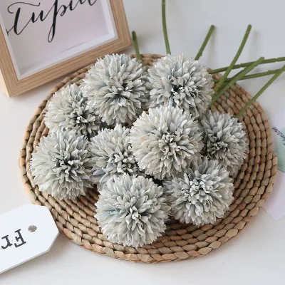 1 flower 28 см Шелковый цветочный шар круглый Хризантема - Цвет: 1 flower