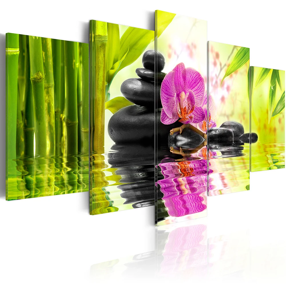 

Full Square/Round Drill 5D DIY diamond painting 5pc Stone flower bamboo Pictures mosaic Diamond Embroidery Wall Arts J0867