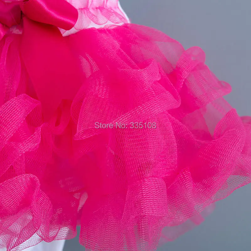 Платье для маленьких девочек с градиентом и ярко-розовыми цветами летние