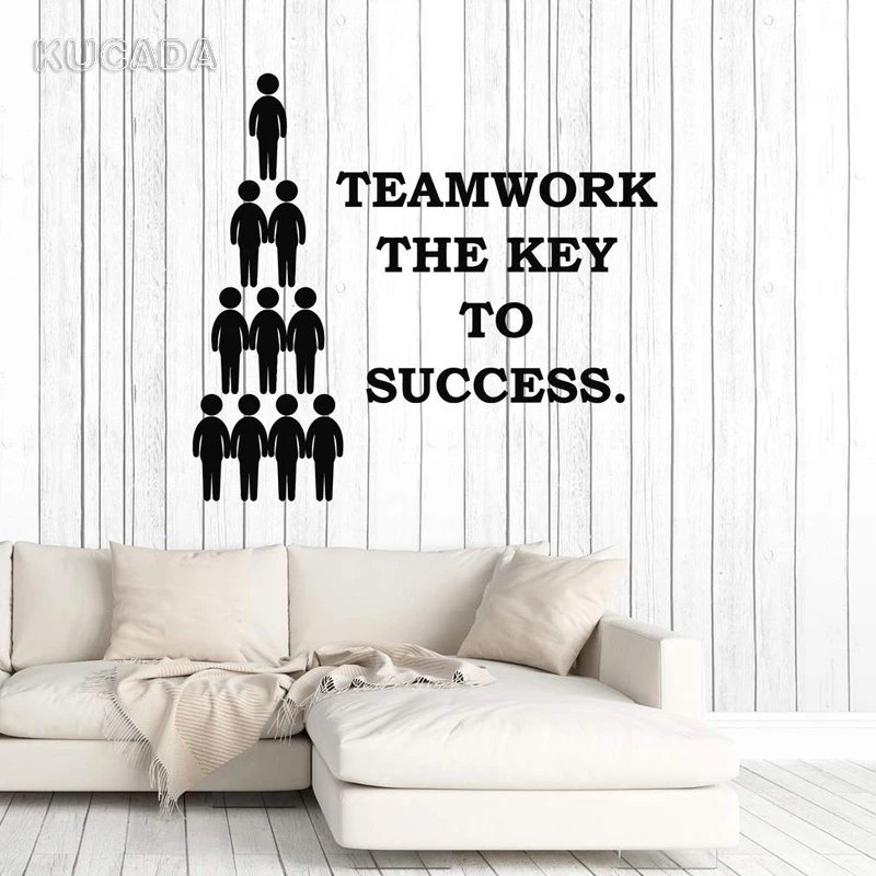 

Vinyl Wall Decal Sticker Creative Teamwork Quote Success Office Art Decoration Stickers Home Decor Mural Unique Gift JG4077
